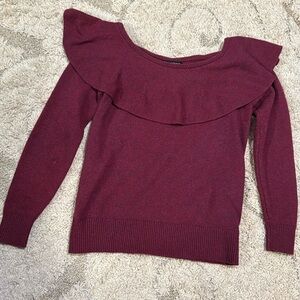 Banana Republic Burgundy  Merino Wool Cashmere  sweater Size XS